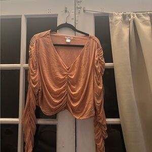 Ruched V-Neck Women 2-Piece Set